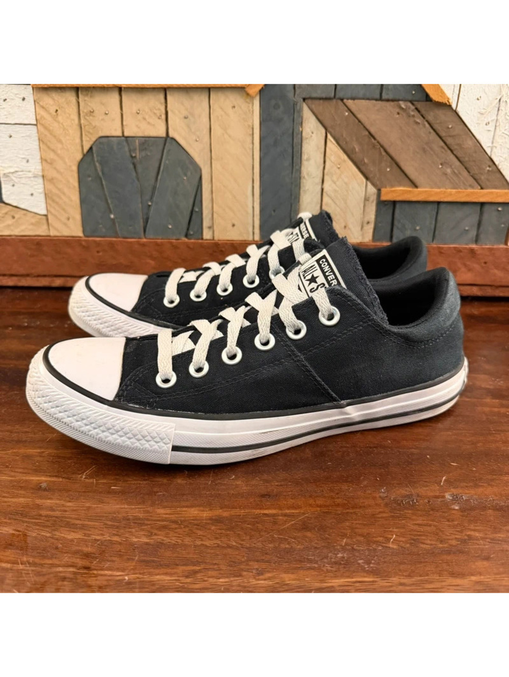 Converse Chuck Taylor All Star Madison Black White Canvas Low Top Shoes W 8.5